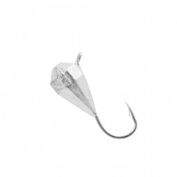 Мормышка вольфрамовая Lumicom Капля граненая с ушком Ф5 серебро, цена за 1 шт.