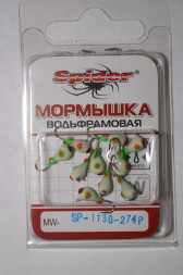 Мормышка W Spider Капля с ушком краш. MW-SP-1130-274P обмаз. с камнем, цена за 1 шт.