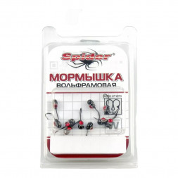 Мормышка вольфрамовая Spider 3730A Эребус с отверст. 3,0 мм 0,45 гр. Bn с камнем