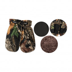 Рукавицы овечья шерсть с кожаной накладкой