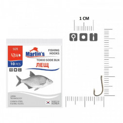 Крючок Marlin&#039;s Лещ Tokio Sode BLN №6 10шт M00111BLN-006