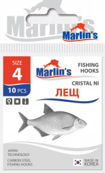 Крючок Marlin&#039;s Лещ Cristal NI №4 10шт M11231NI-04